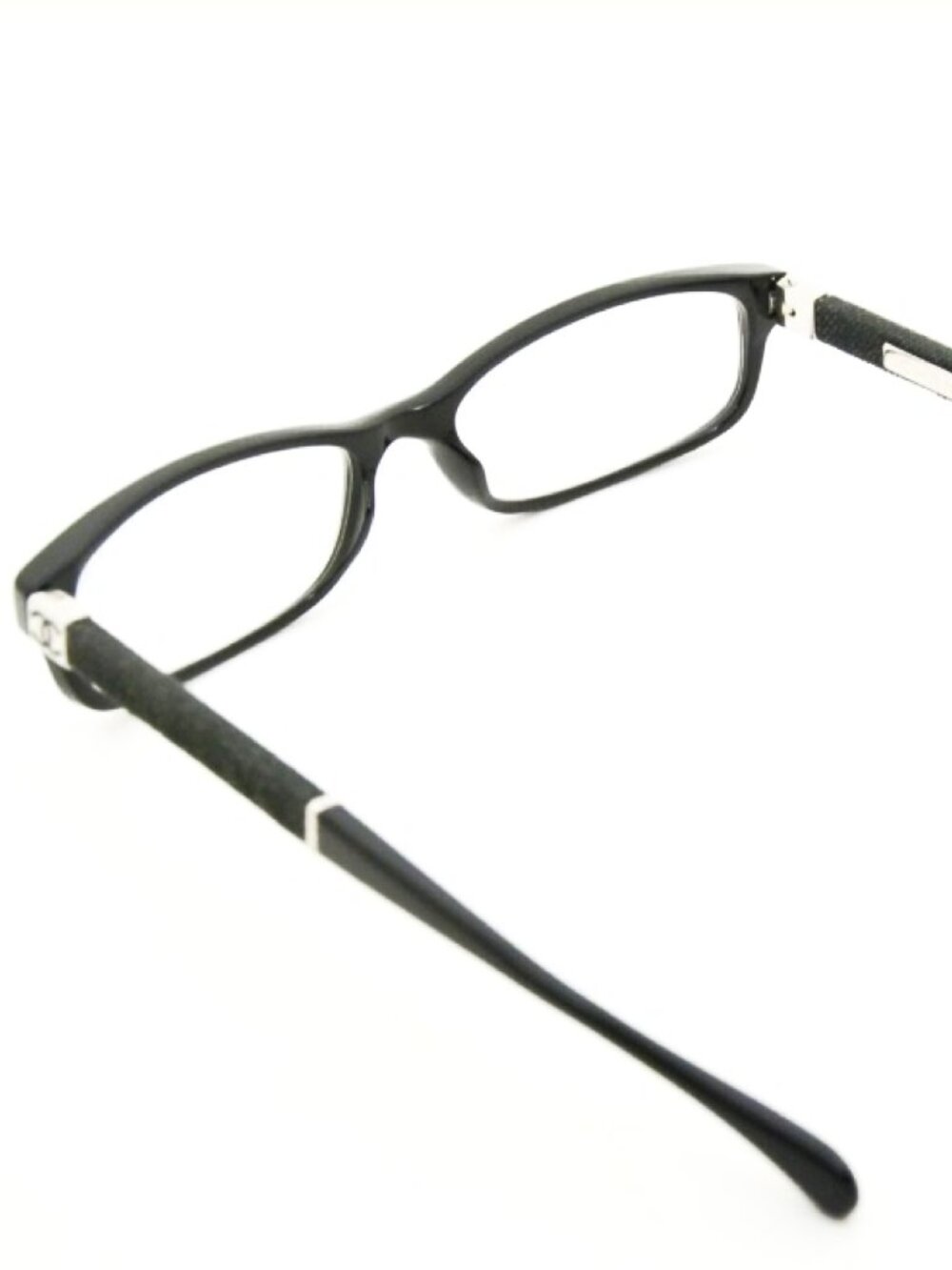 CHANEL 3193 Eyeglasses Black Denim CC Logo 53mm Rectangular Optical Frames Italy - Picture 6 of 12